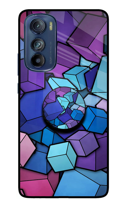 Cubic Abstract Moto Edge 30 Pop Case