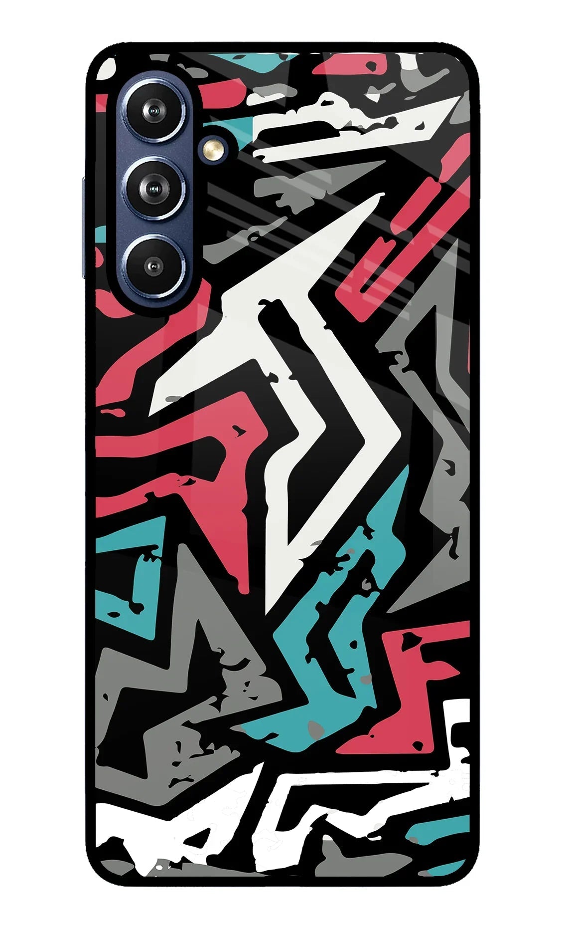 Geometric Graffiti Samsung F54 5G Glass Case