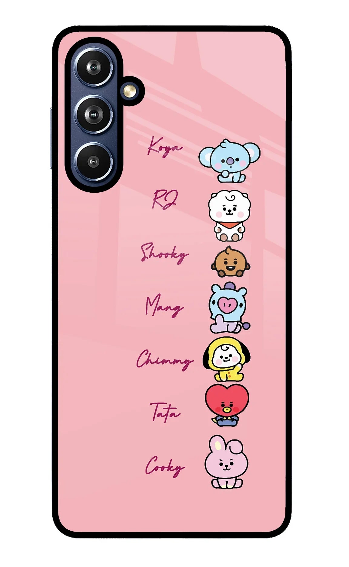 BTS names Samsung F54 5G Glass Case