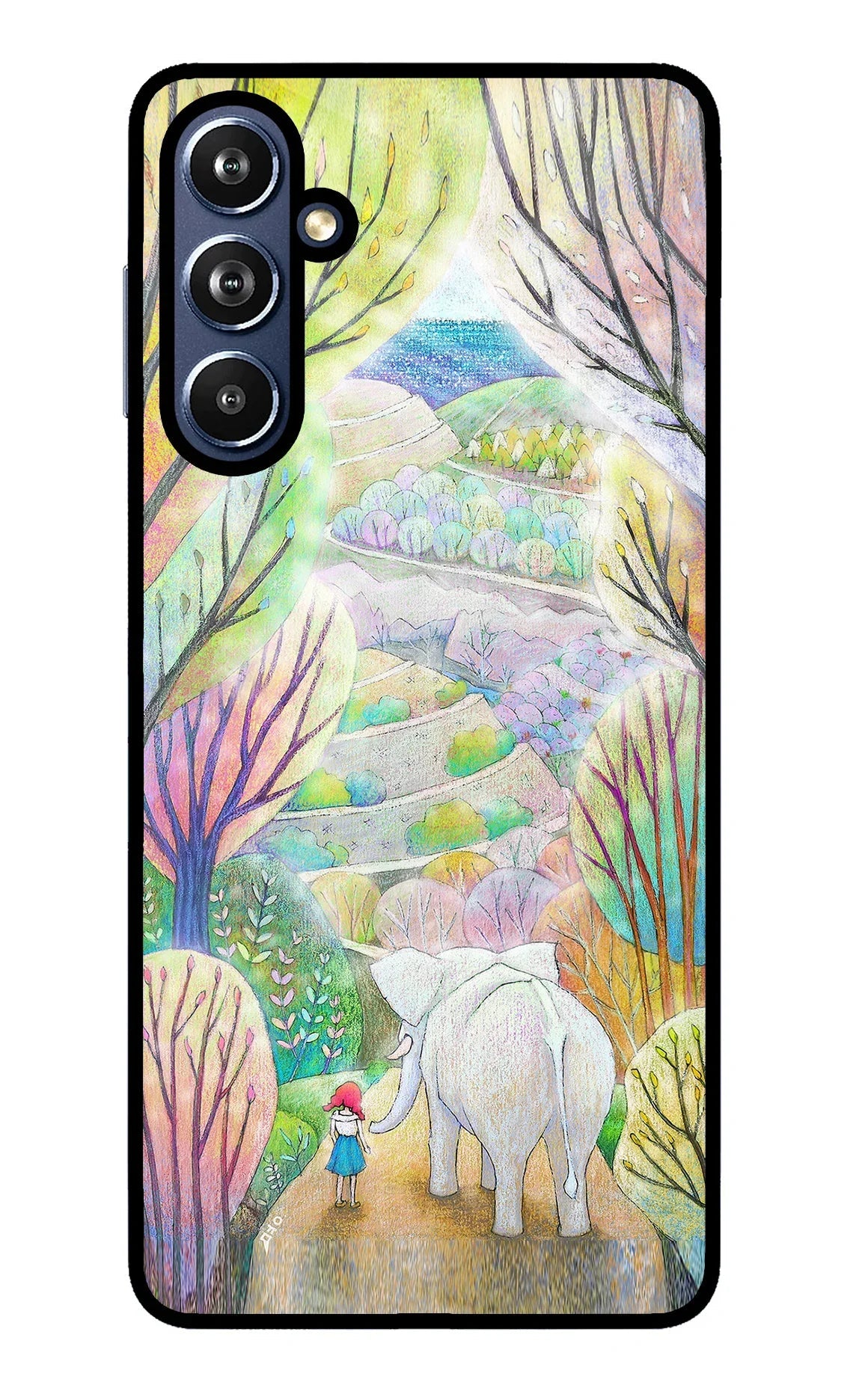 Nature Painting Samsung F54 5G Glass Case
