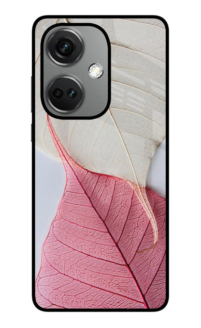 White Pink Leaf OnePlus Nord CE 3 5G Back Cover