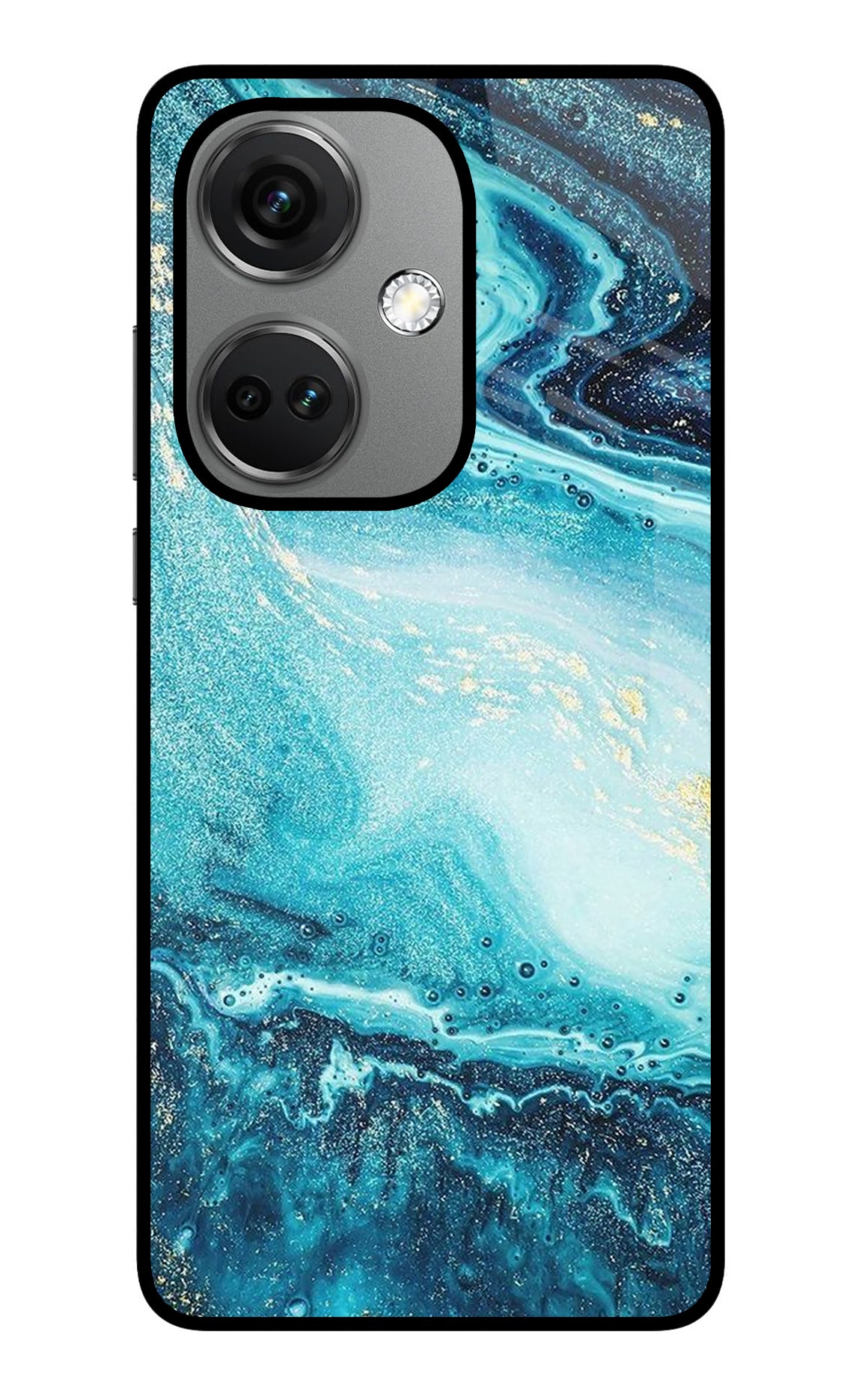 Blue Glitter Marble OnePlus Nord CE 3 5G Back Cover
