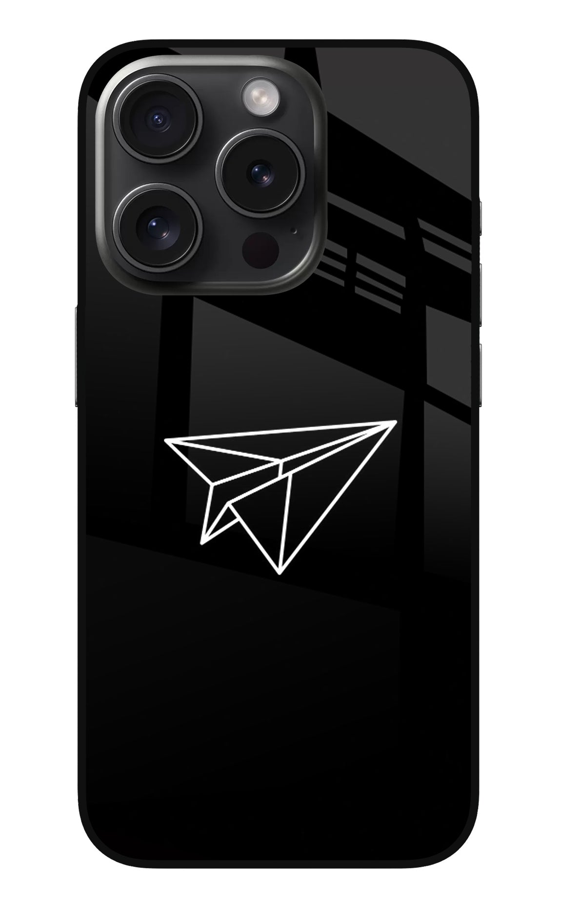 Paper Plane White iPhone 15 Pro Back Cover