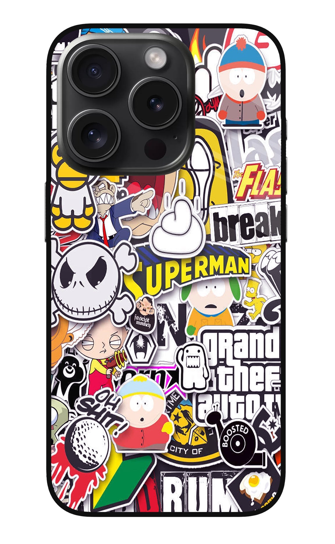 Sticker Bomb iPhone 15 Pro Back Cover