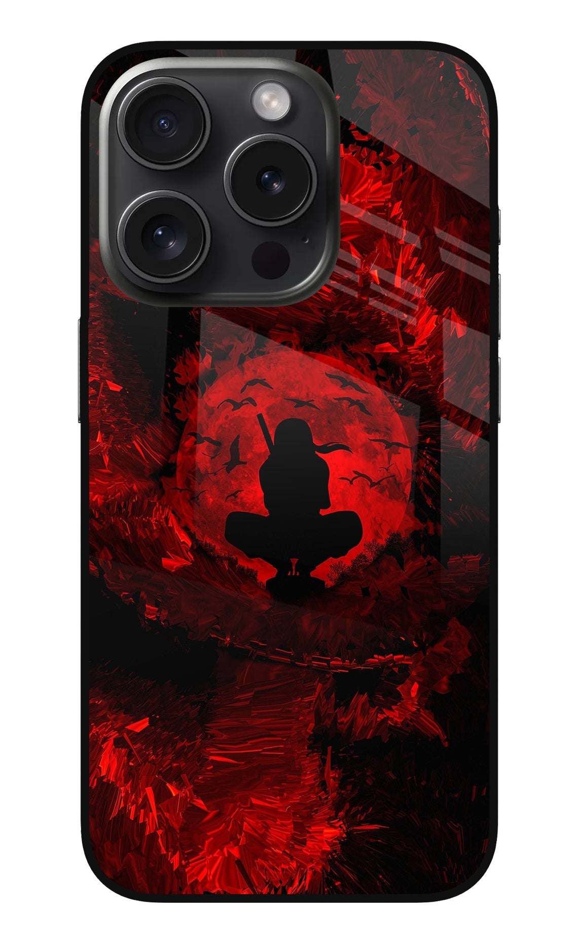 Itachi Uchiha iPhone 15 Pro Glass Case