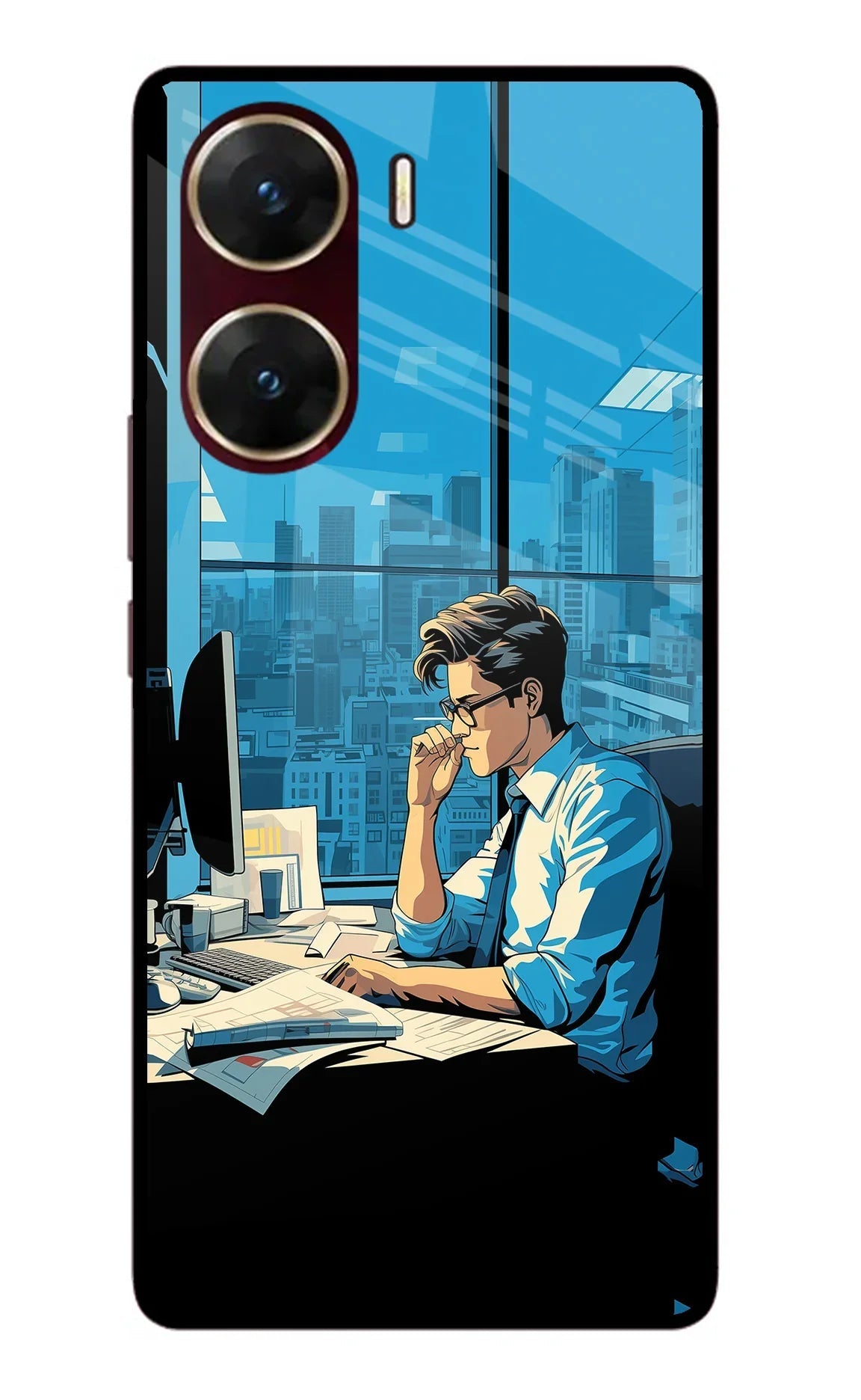 Focused Hustler (AI Generated) Vivo V29E Back Cover