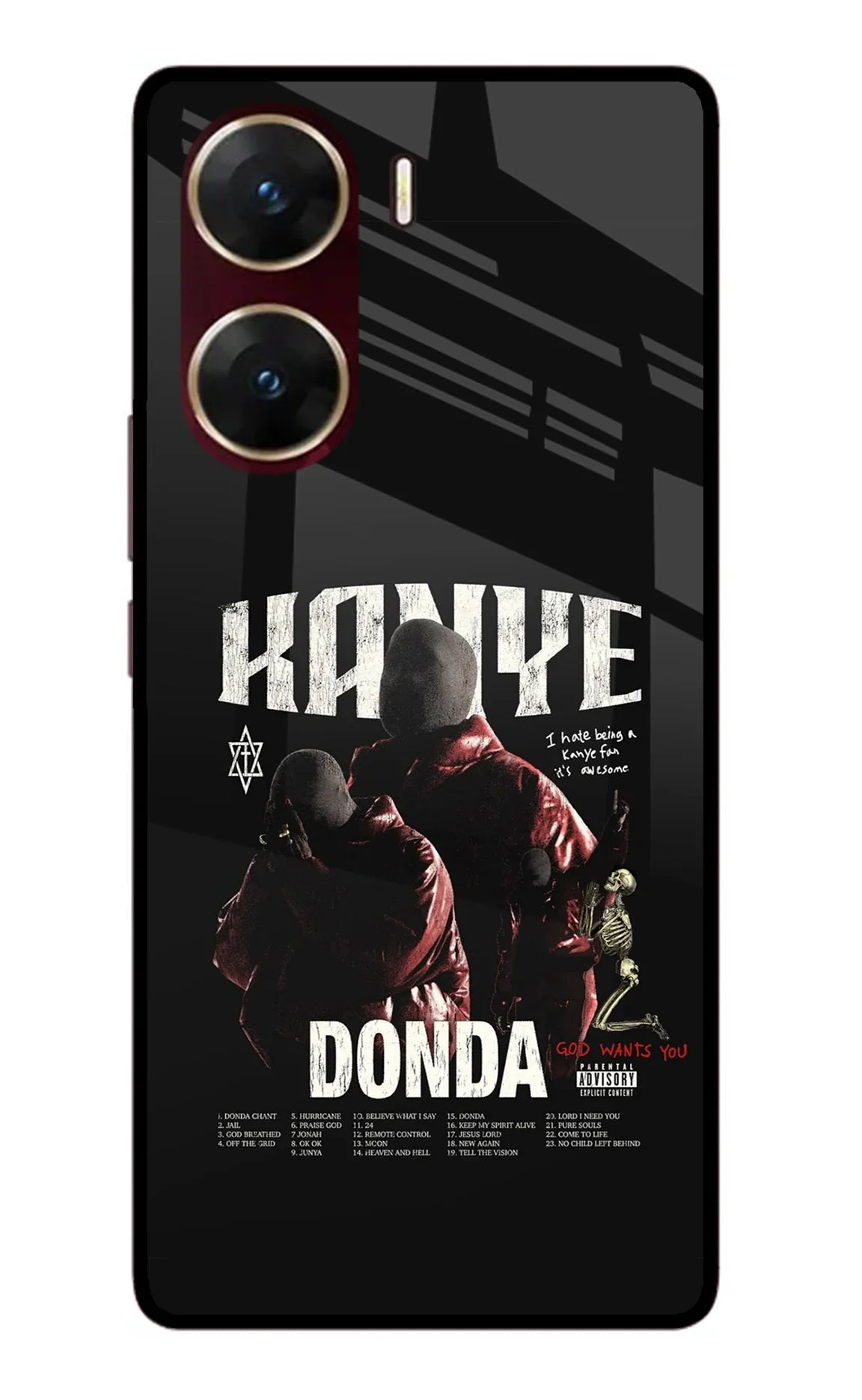 Donda Kanye West Vivo V29E Glass Case