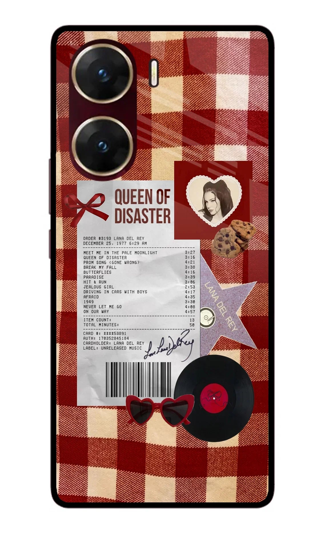 Queen of Disaster Vivo V29E Glass Case