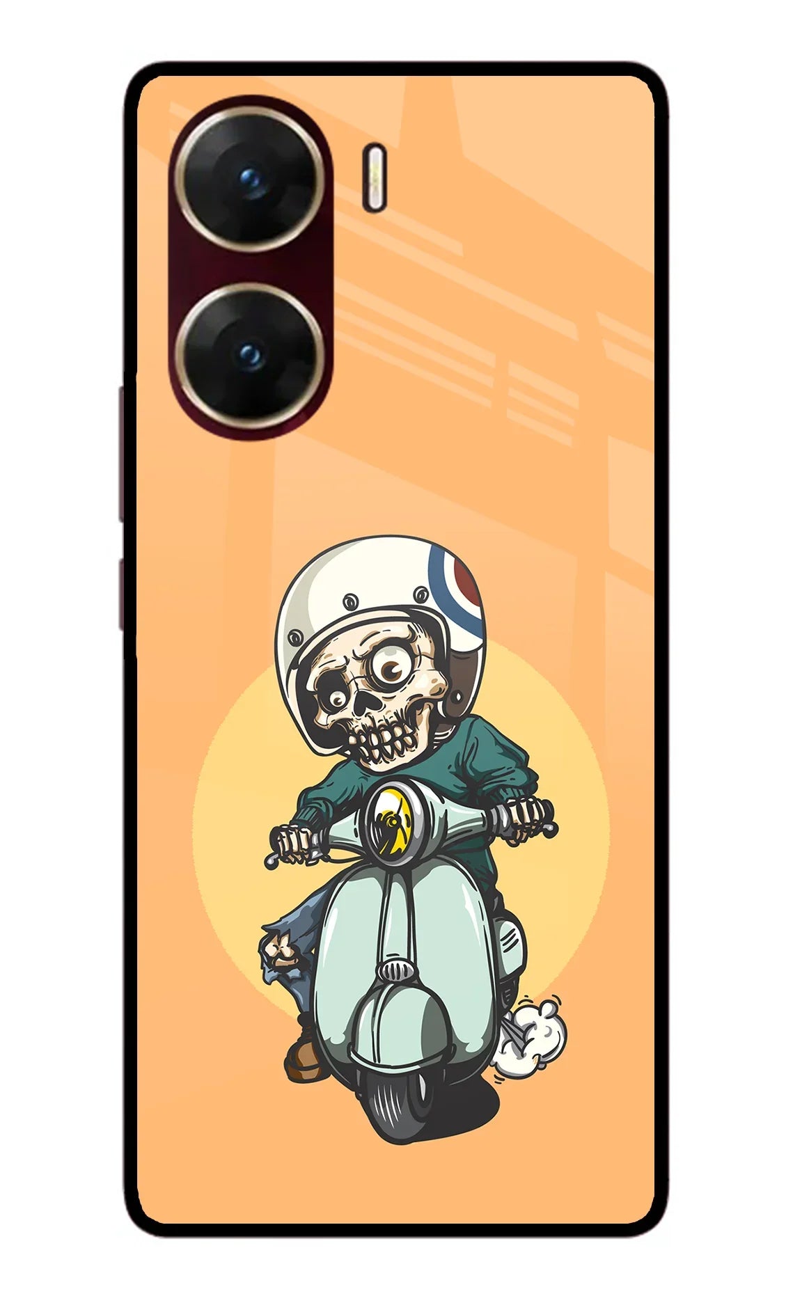 Undead Biker Vivo V29E Glass Case