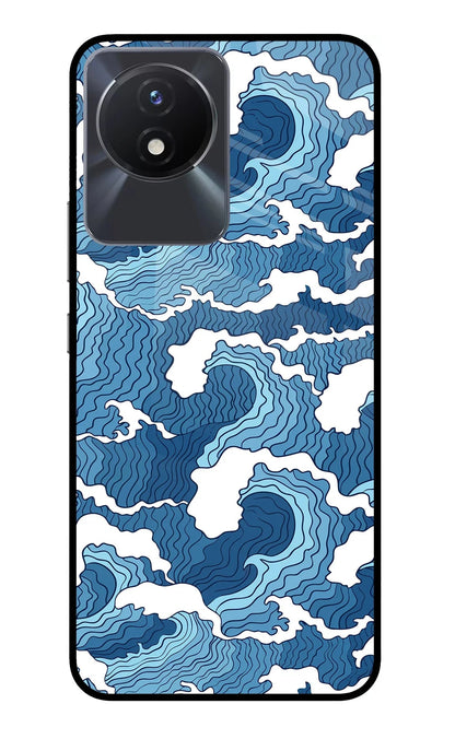 Blue Waves Vivo Y02/Y02T Back Cover