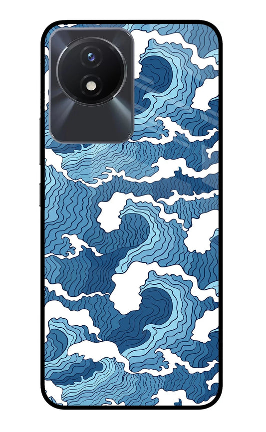 Blue Waves Vivo Y02/Y02T Back Cover