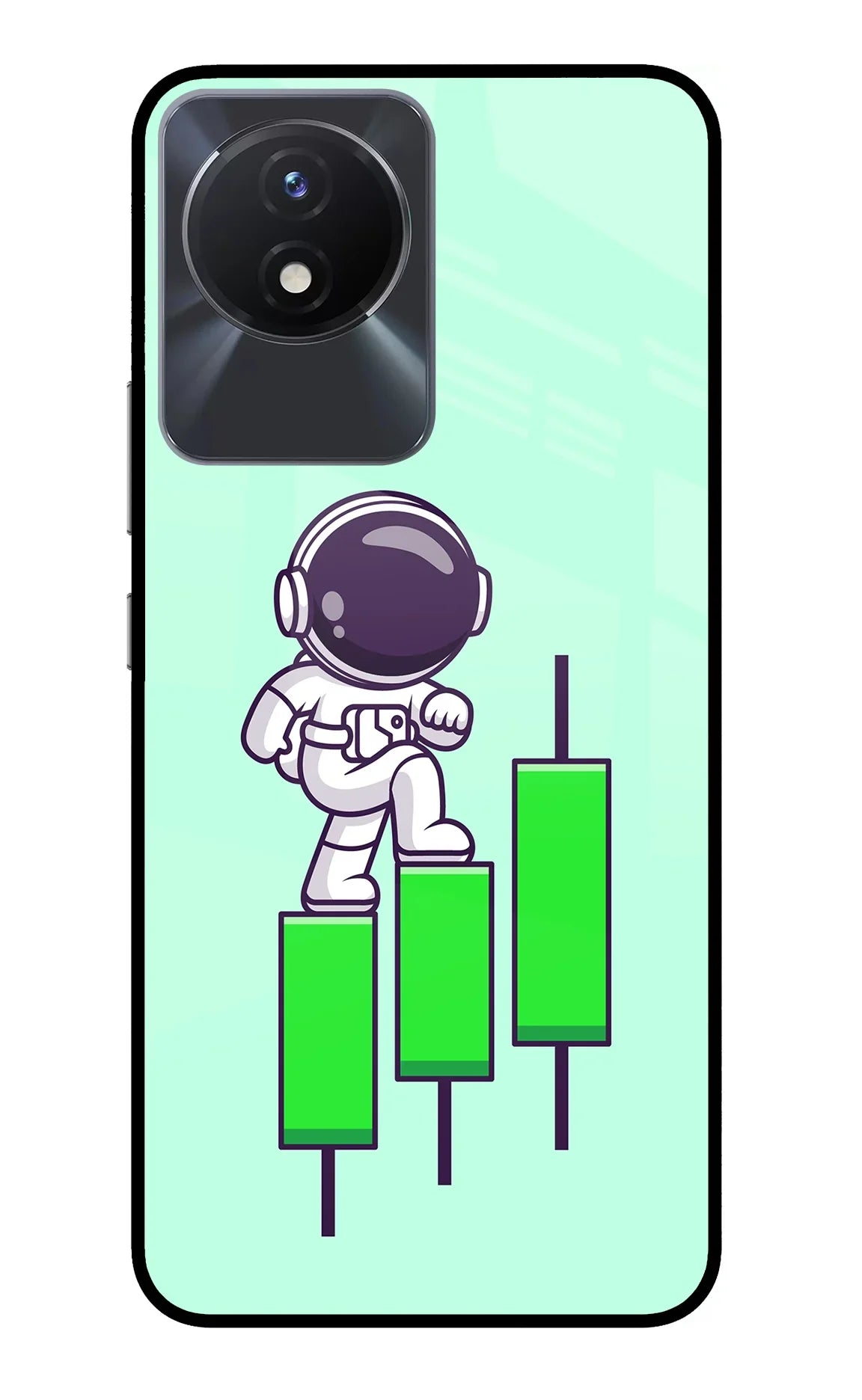Astronaut Trader Vivo Y02/Y02T Glass Case