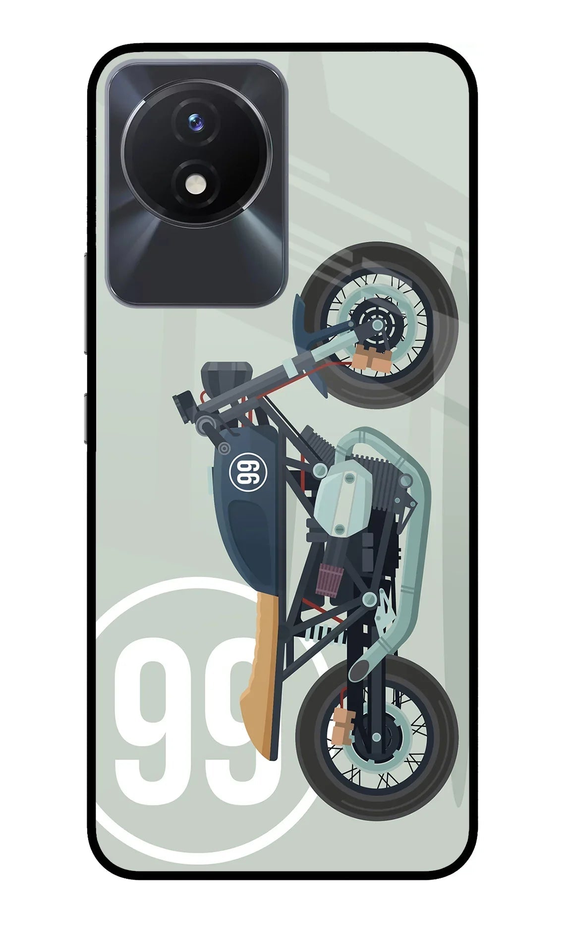 Classic Cafe Racer 99 Vivo Y02/Y02T Glass Case