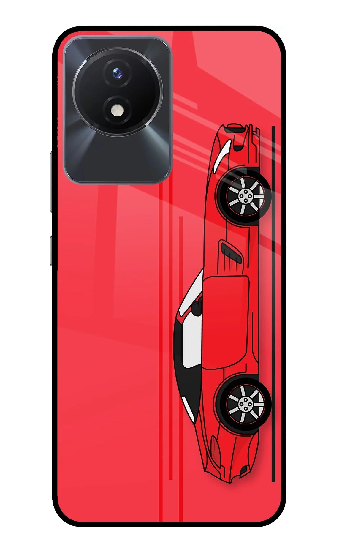 Red Velocity Vivo Y02/Y02T Glass Case