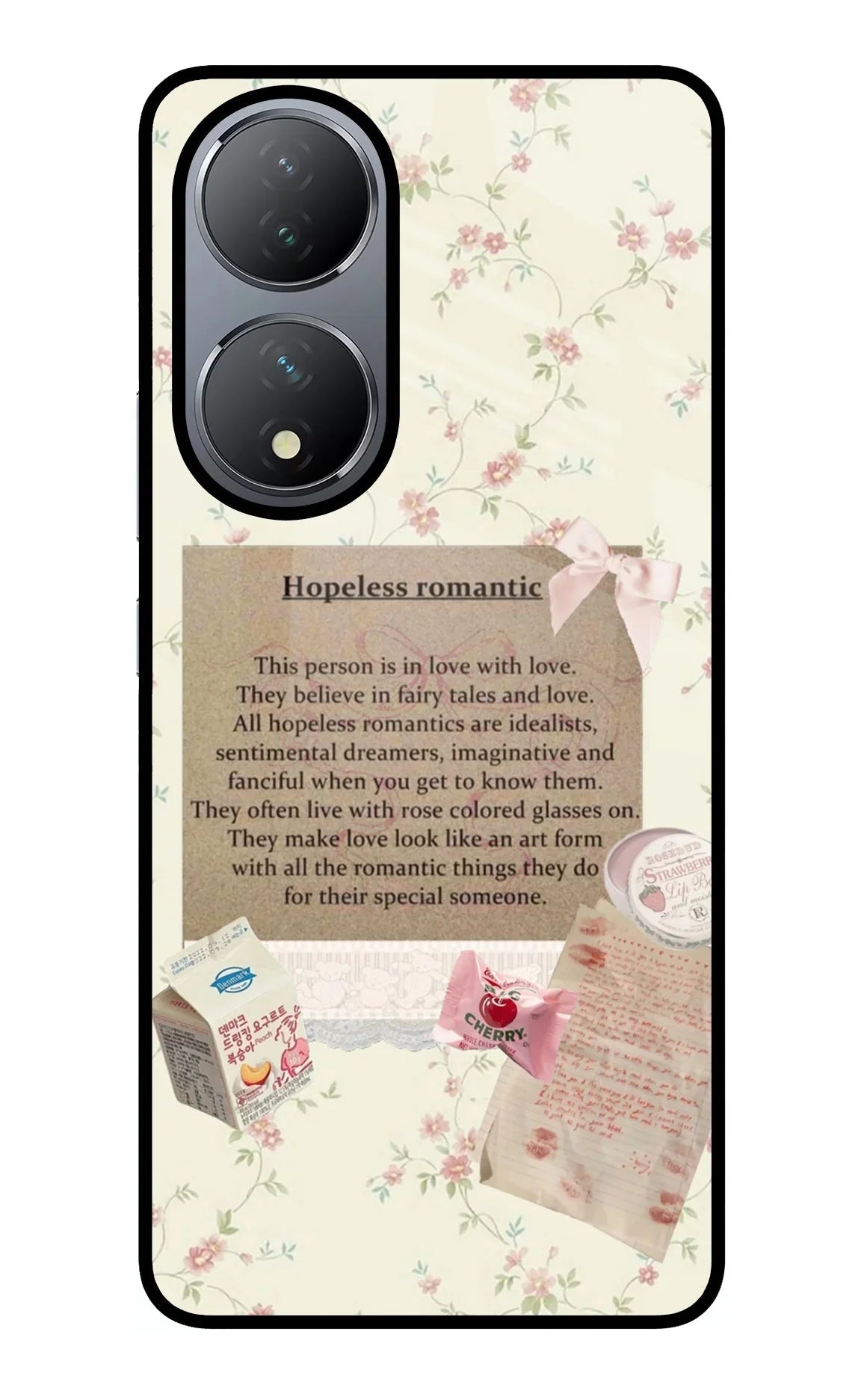 Hopeless Romantic Vivo Y100 Glass Case