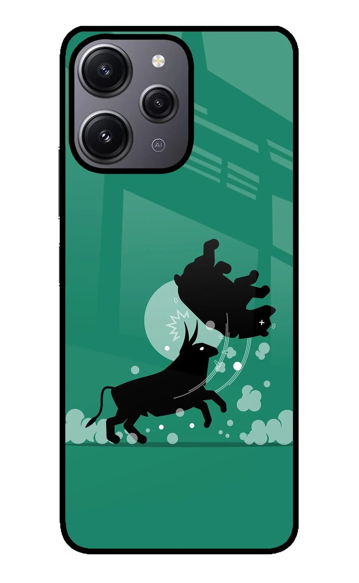 Bull Conqueror Redmi 12 4G Glass Case