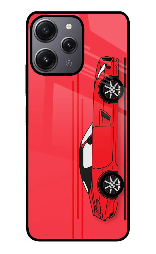 Red Velocity Redmi 12 4G Glass Case