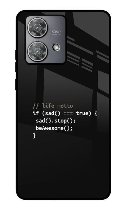 Life Motto Code Moto Edge 40 Neo Back Cover