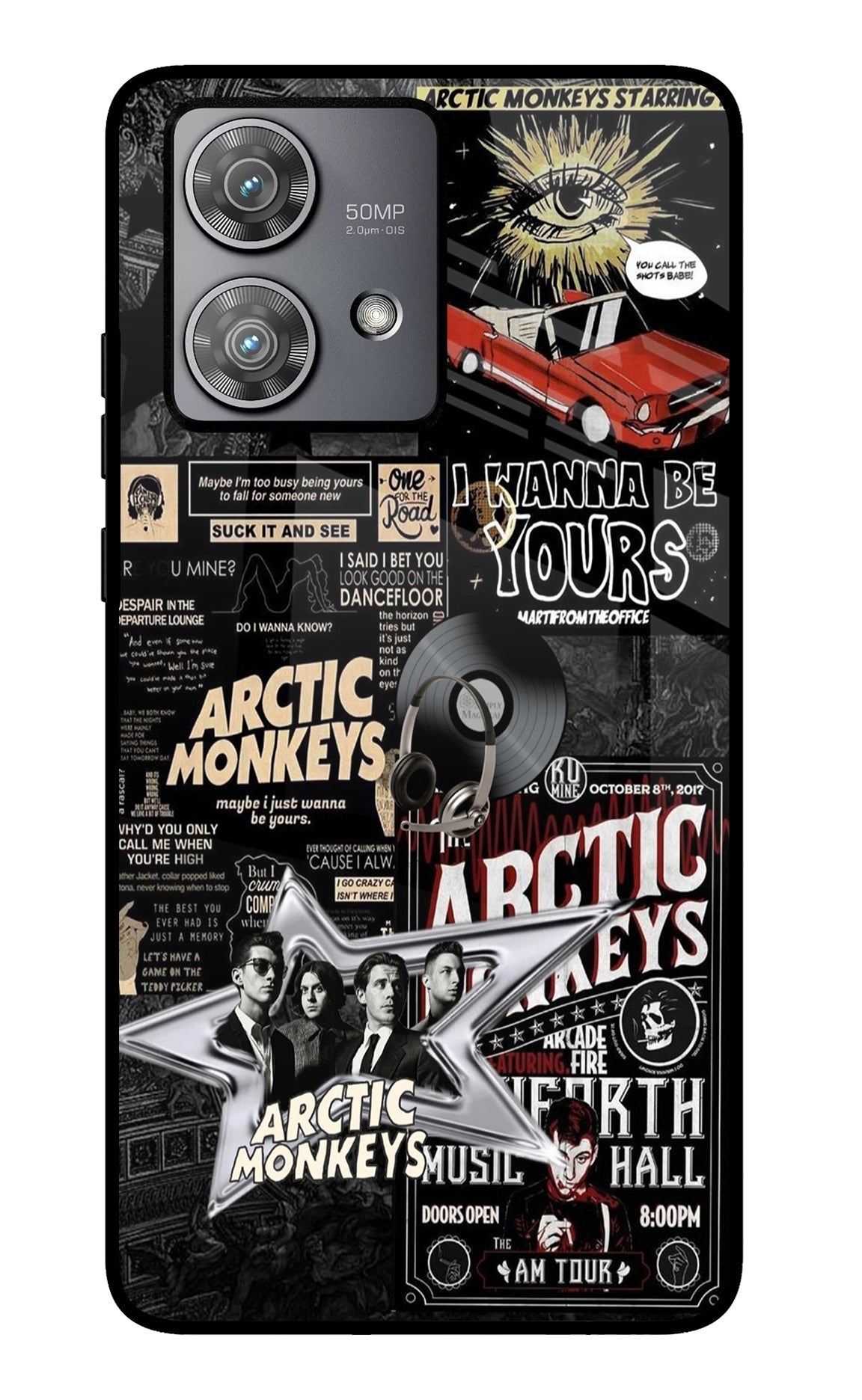 Arctic Monkeys Moto Edge 40 Neo Glass Case