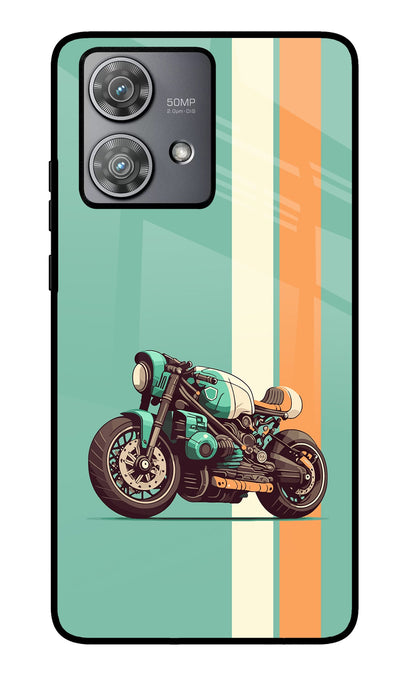 Striped Moto Drift Moto Edge 40 Neo Back Cover