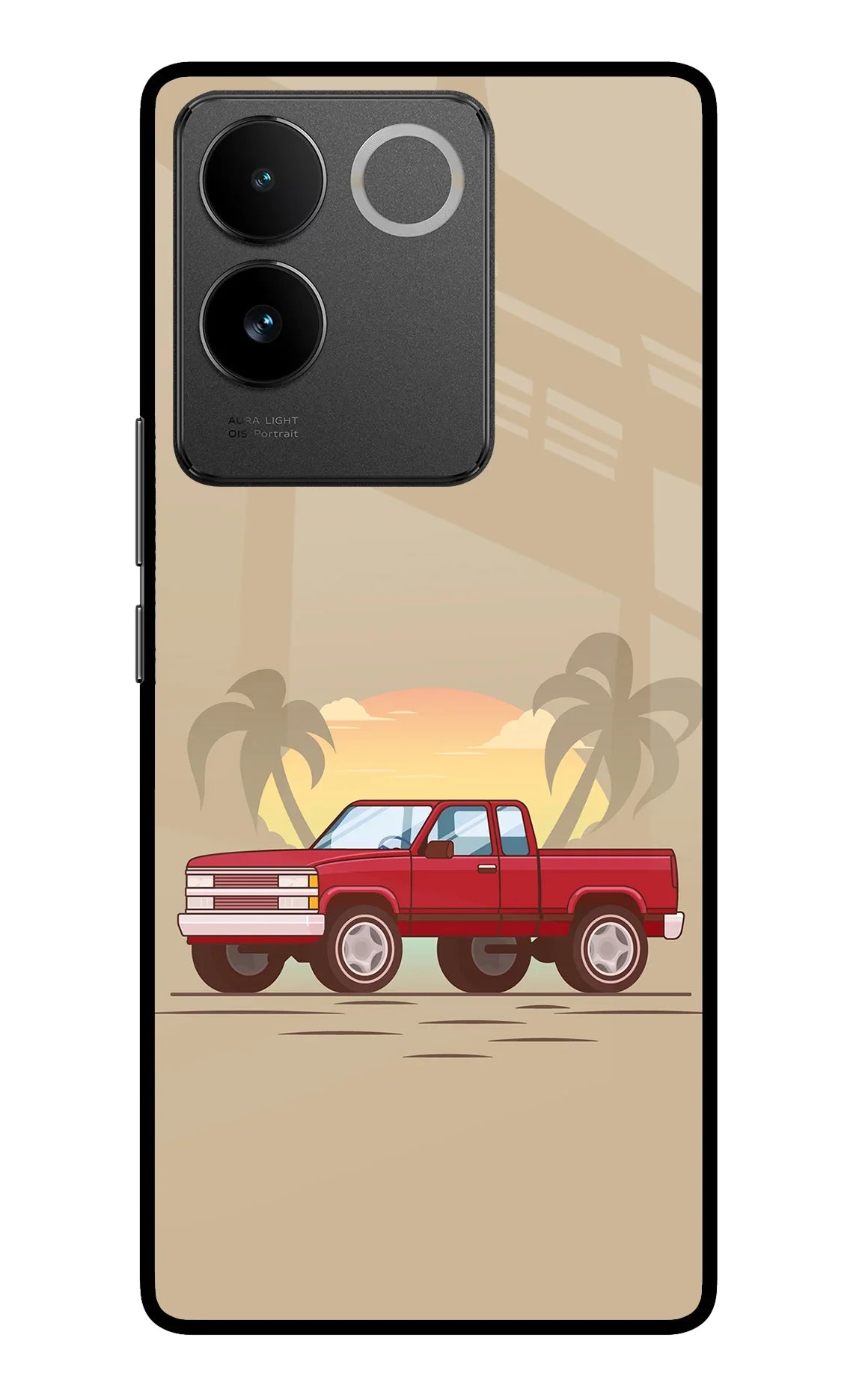 Desert Classic Drive Vivo T2 Pro 5G Glass Case