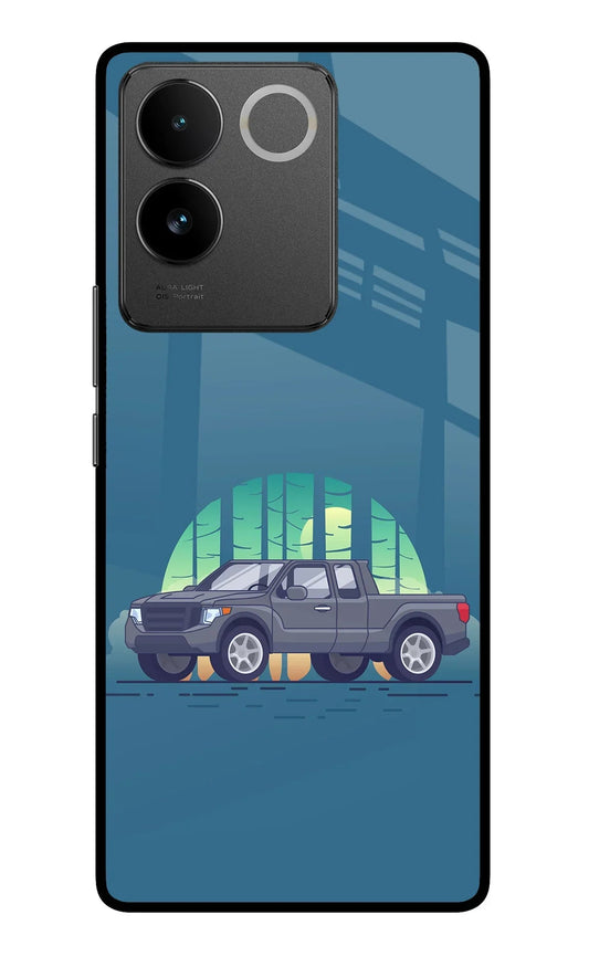 Retro Garage Vibe Vivo T2 Pro 5G Glass Case