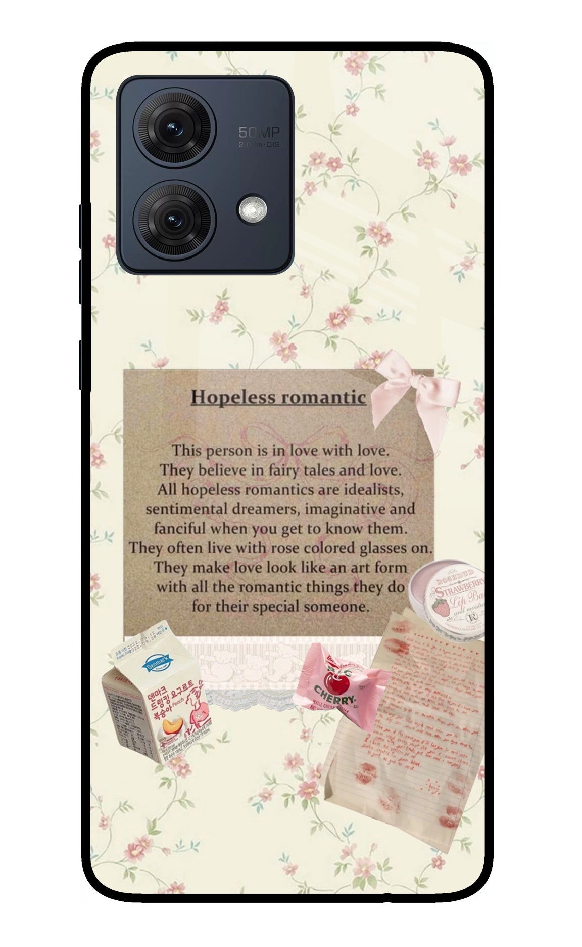 Hopeless Romantic Moto G54 5G Glass Case