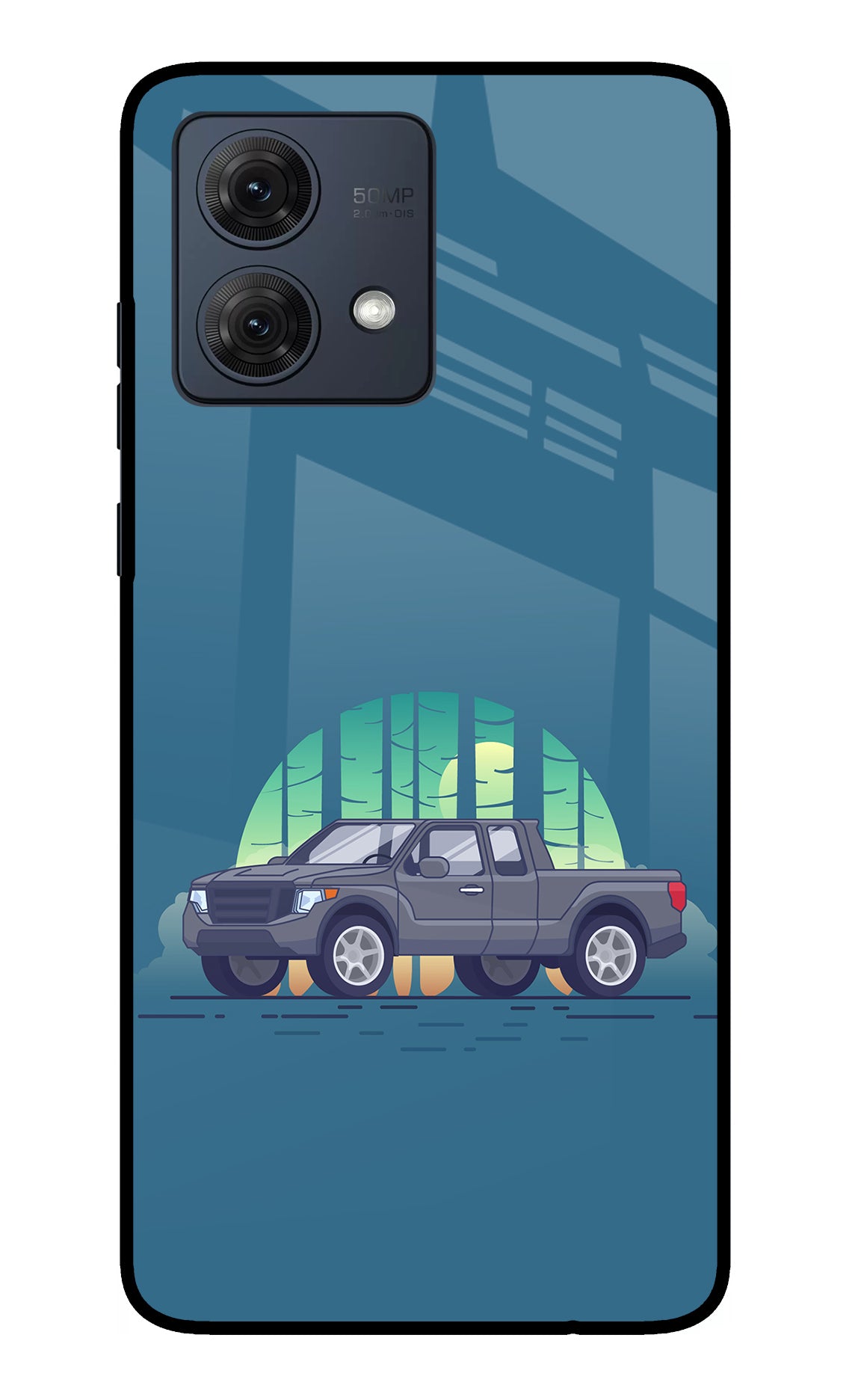 Retro Garage Vibe Moto G54 5G Glass Case