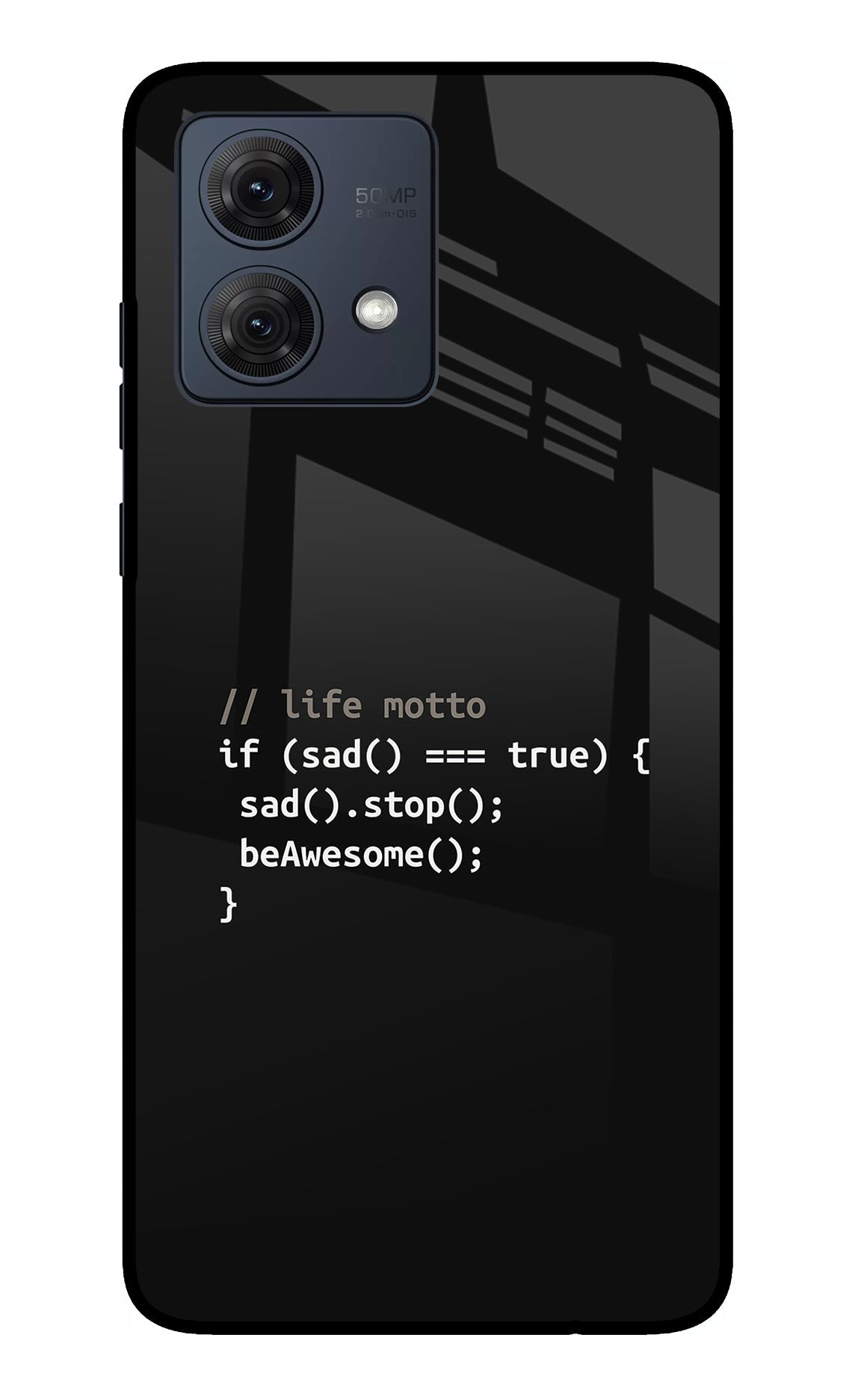 Life Motto Code Moto G84 5G Glass Case