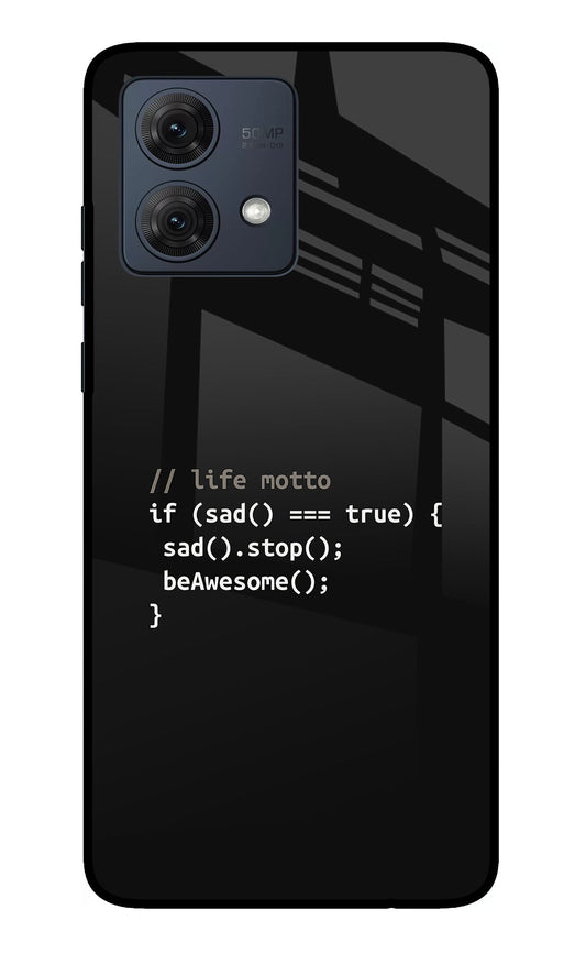 Life Motto Code Moto G84 5G Glass Case