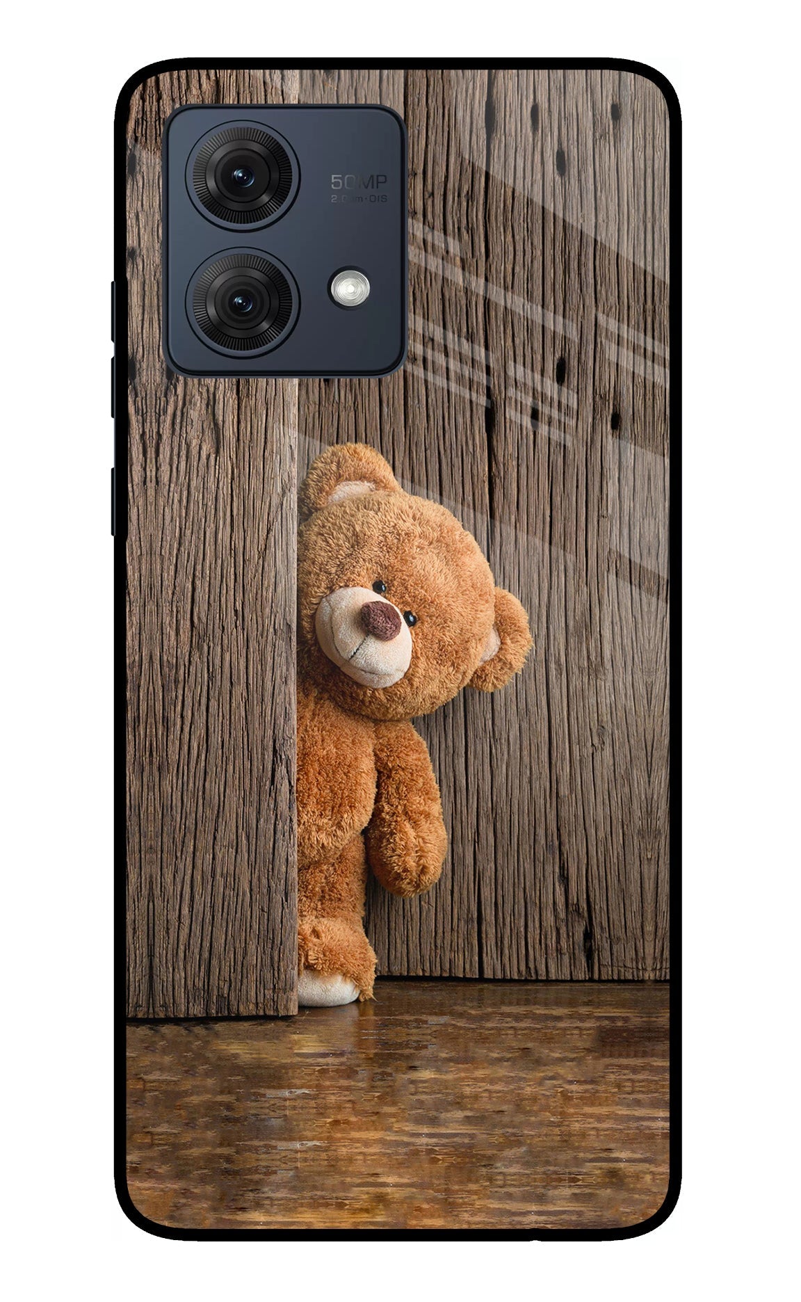Teddy Wooden Moto G84 5G Glass Case