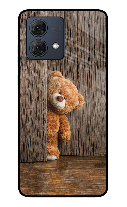 Teddy Wooden Moto G84 5G Glass Case