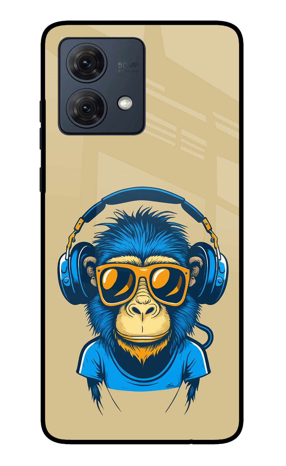Monkey Headphone Moto G84 5G Back Cover