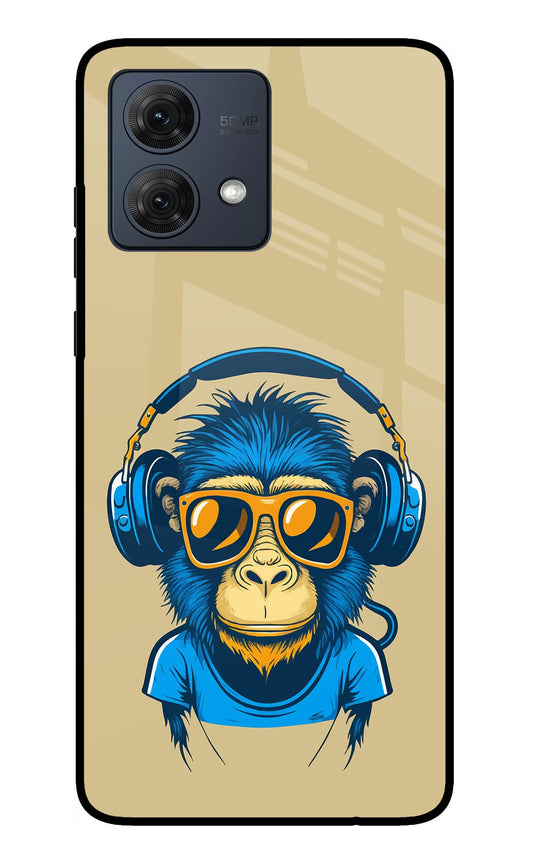 Monkey Headphone Moto G84 5G Back Cover