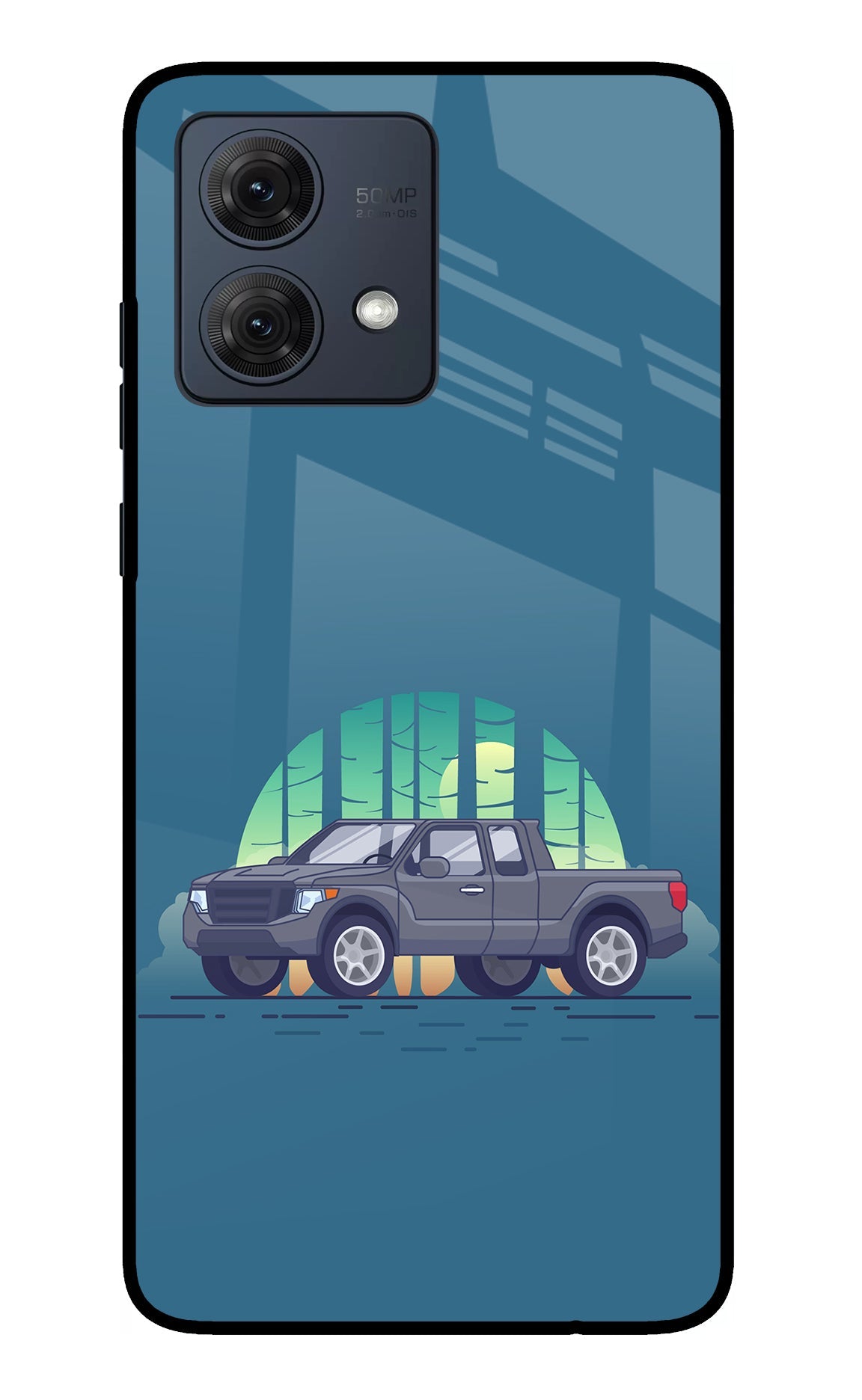 Retro Garage Vibe Moto G84 5G Glass Case