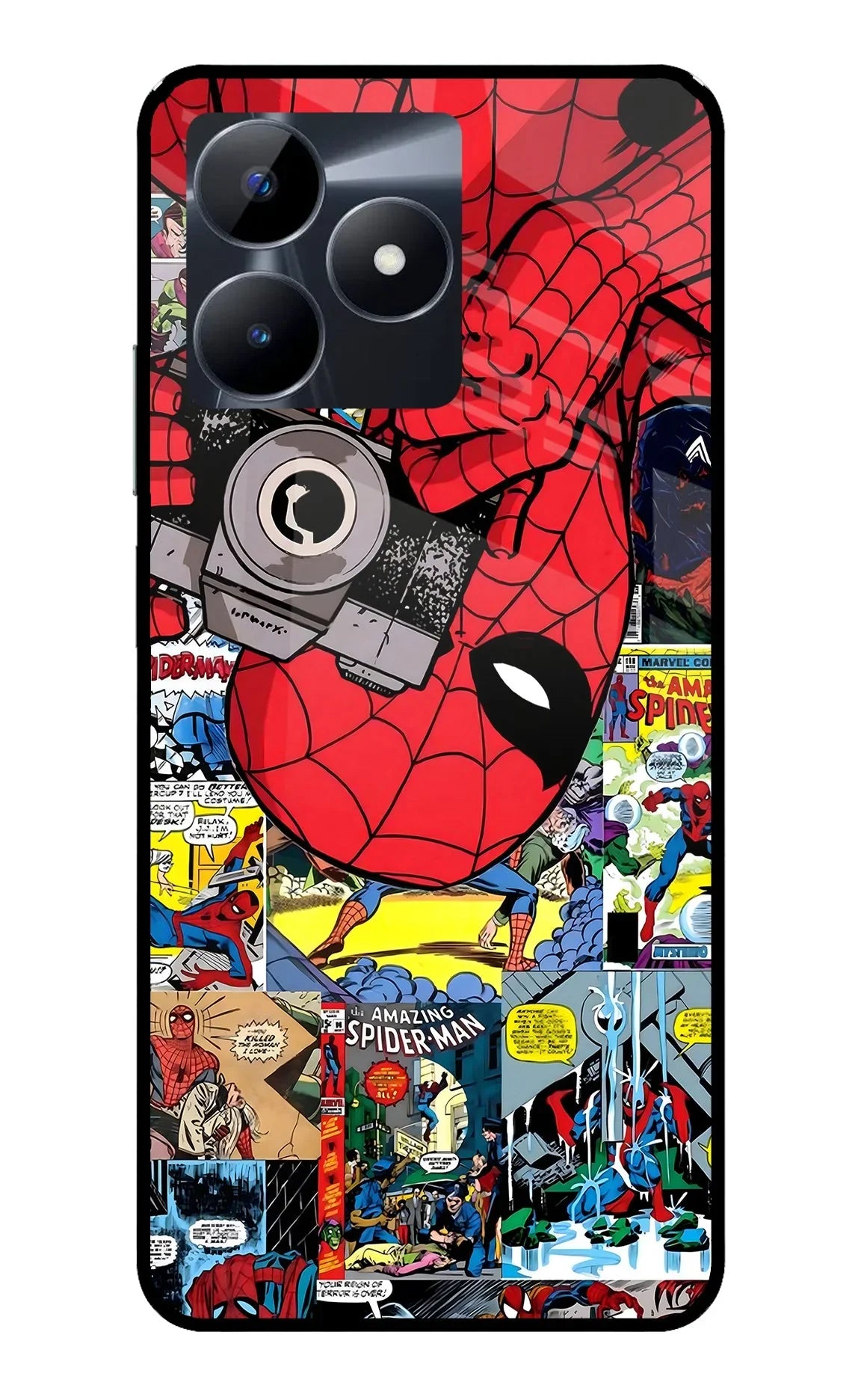 Spider Man Realme C53 Glass Case