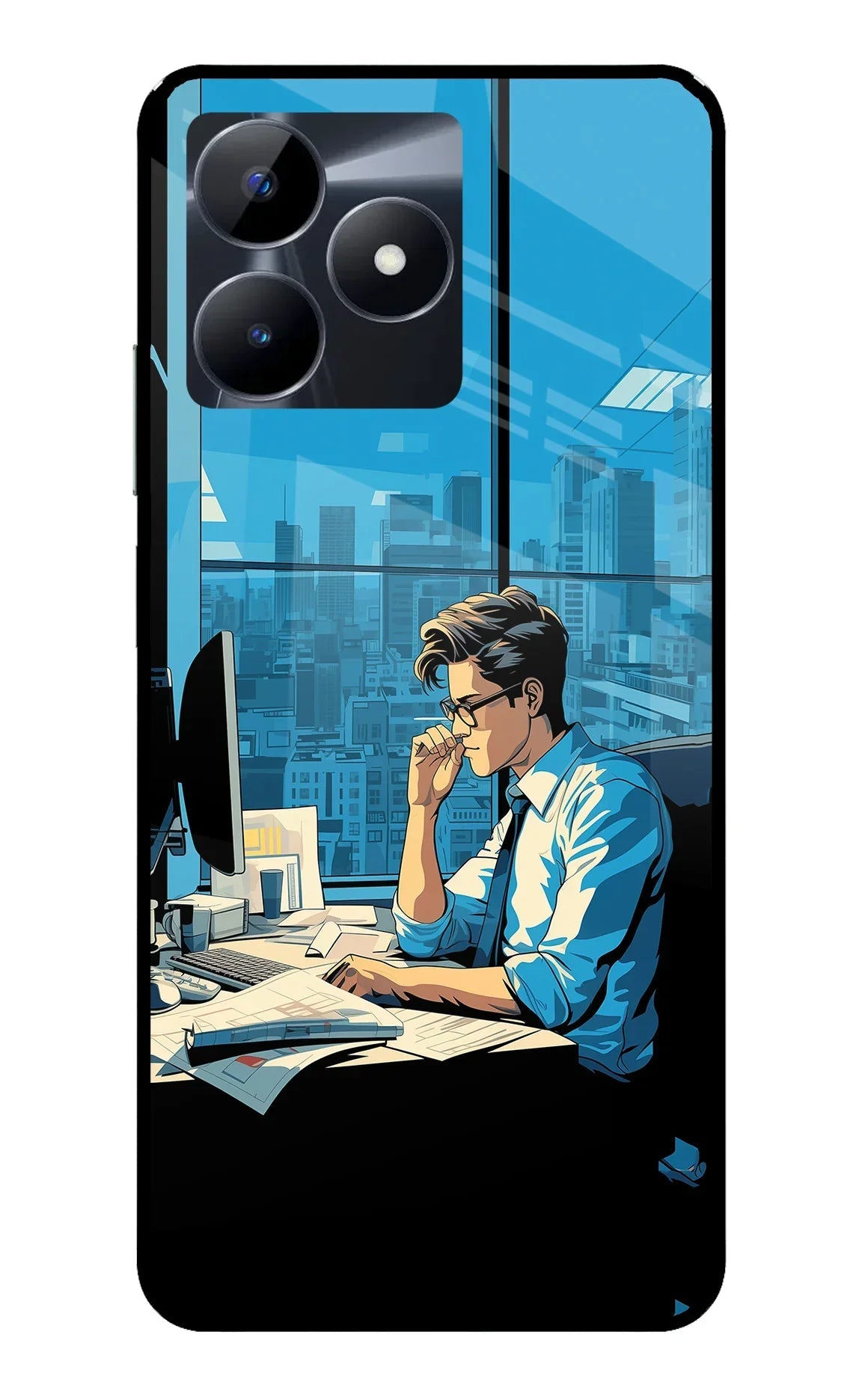Focused Hustler (AI Generated) Realme C53 Glass Case