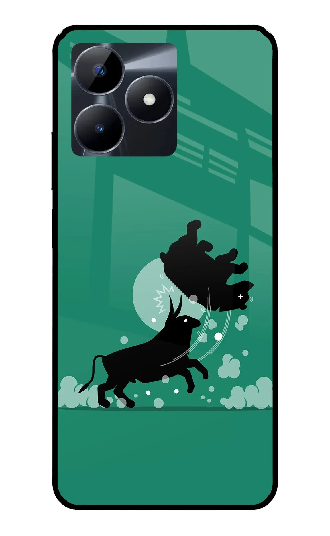 Bull Conqueror Realme C53 Glass Case
