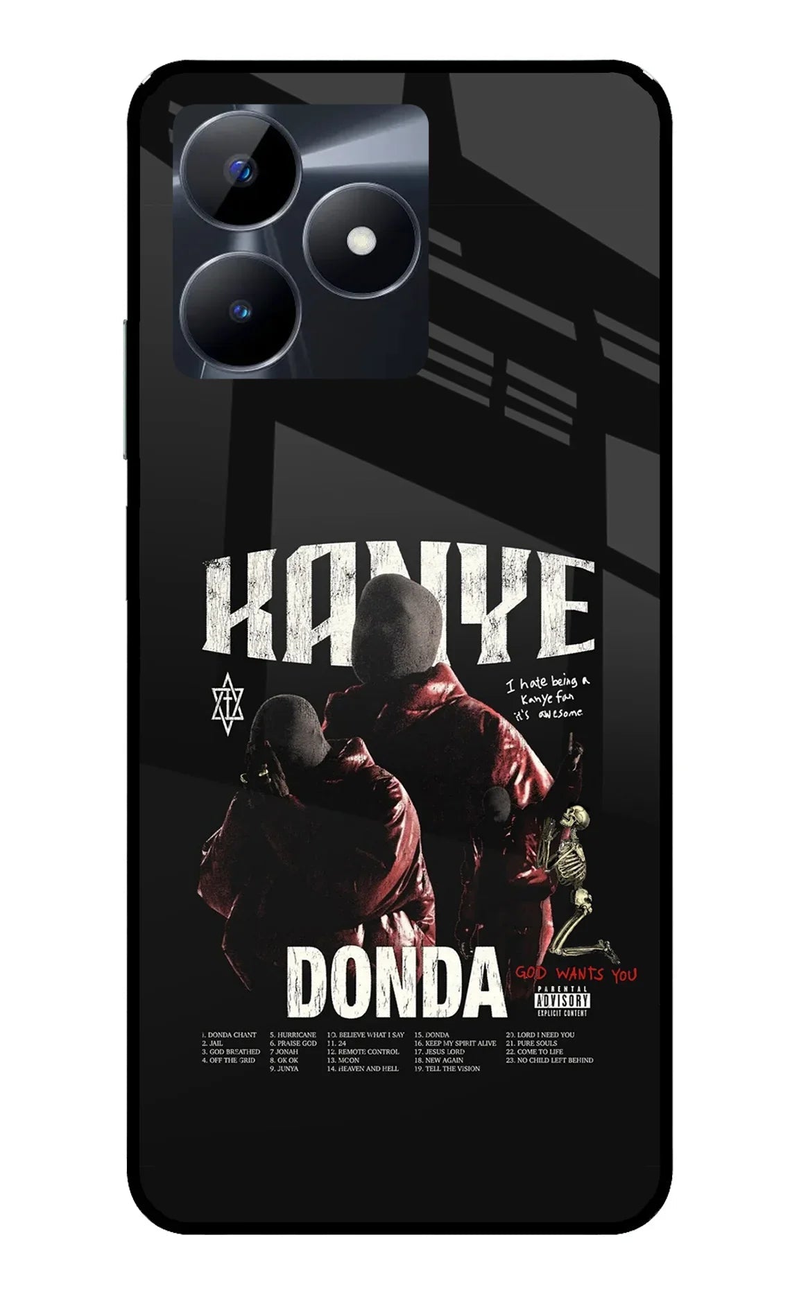Donda Kanye West Realme C53 Glass Case