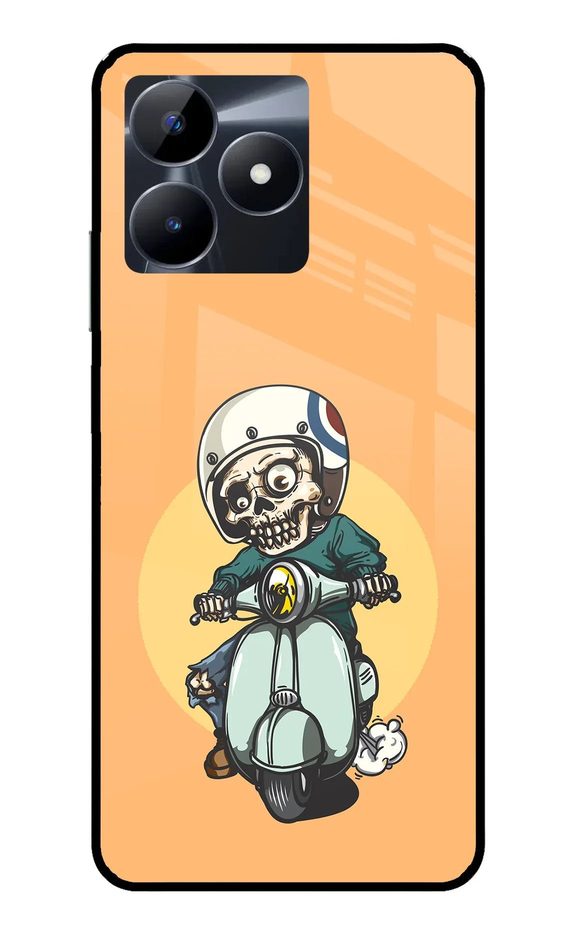 Undead Biker Realme C53 Glass Case