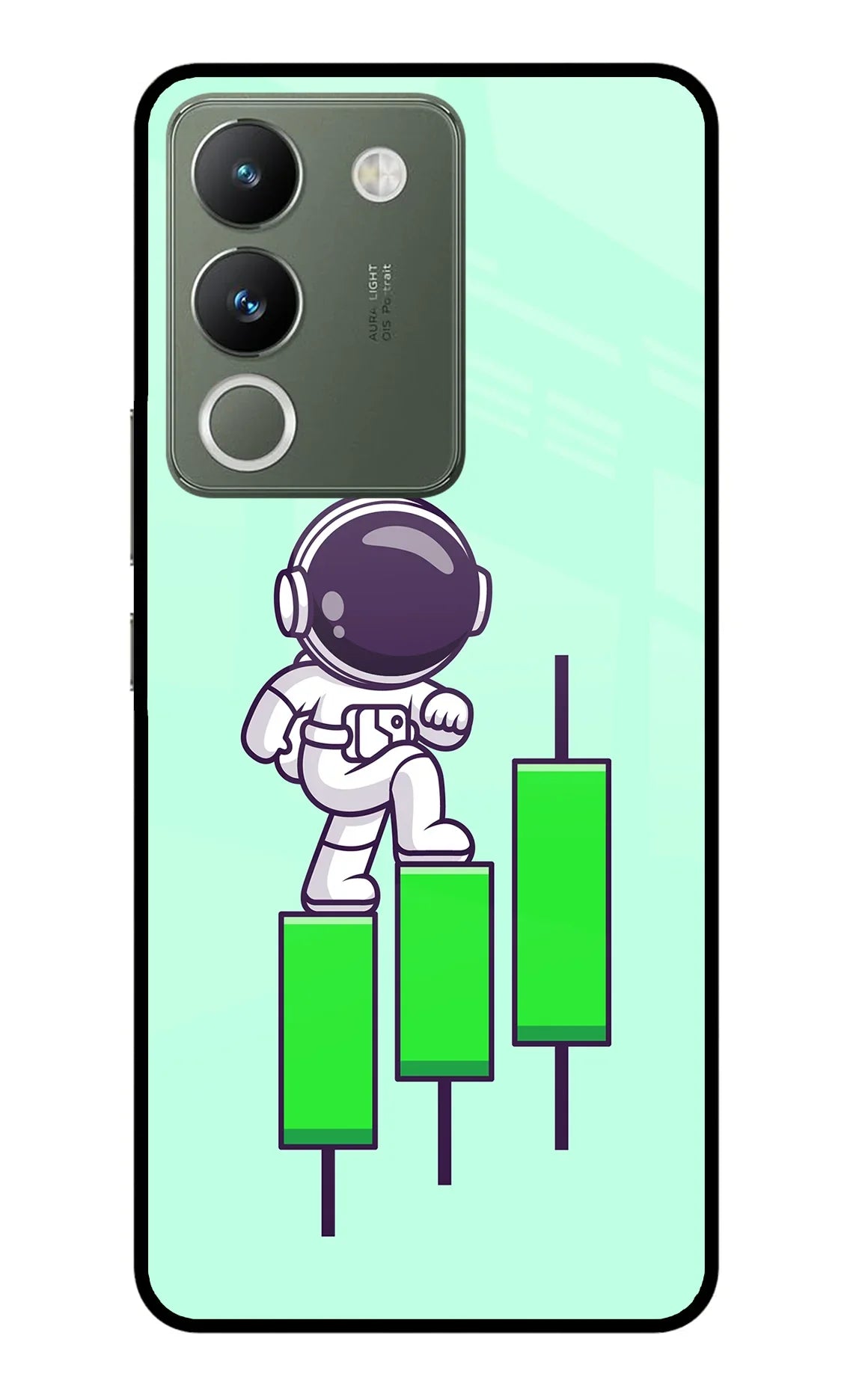 Astronaut Trader Vivo Y200 5G Glass Case
