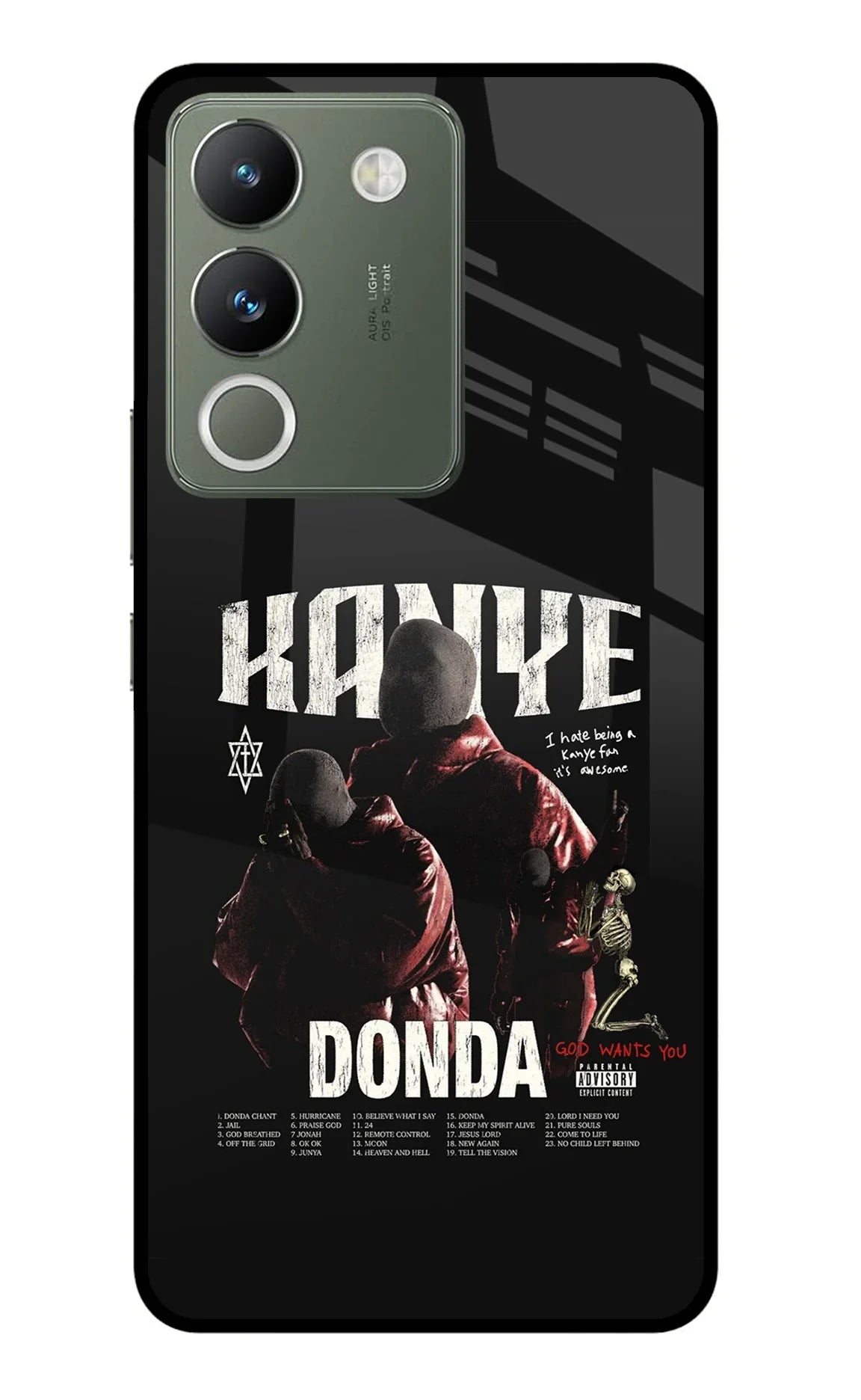 Donda Kanye West Vivo Y200 5G Glass Case