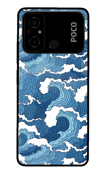 Blue Waves Poco C55 Back Cover