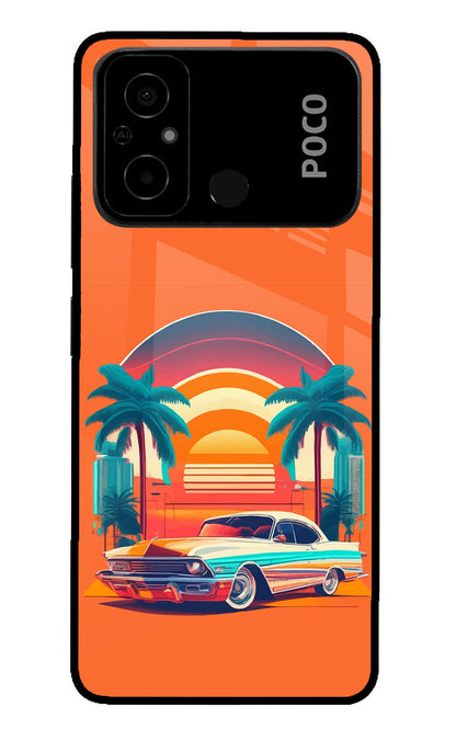 Palm Drive 80s Poco C55 Back Cover