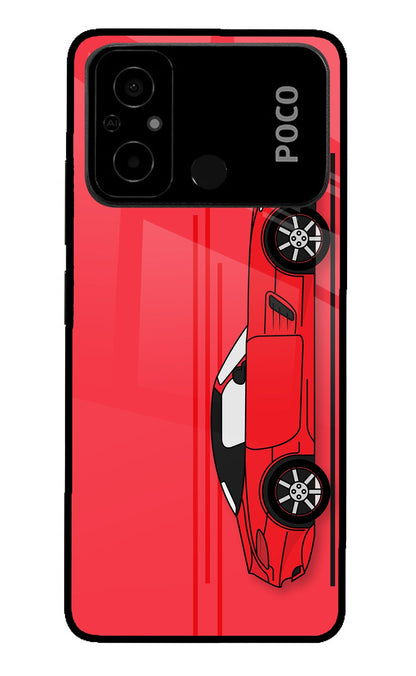 Red Velocity Poco C55 Back Cover