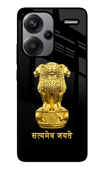 Satyamev Jayate Golden Redmi Note 13 Pro+ 5G Back Cover