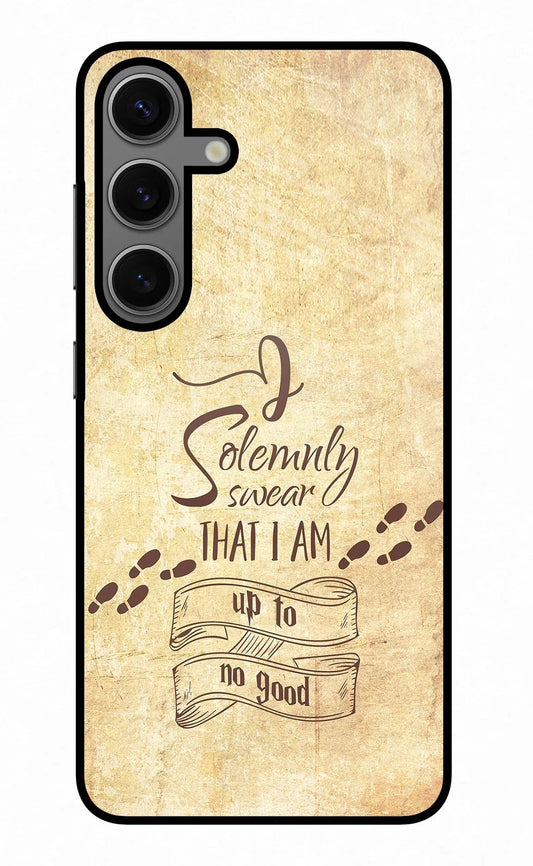 I Solemnly swear that i up to no good Samsung S24 Glass Case
