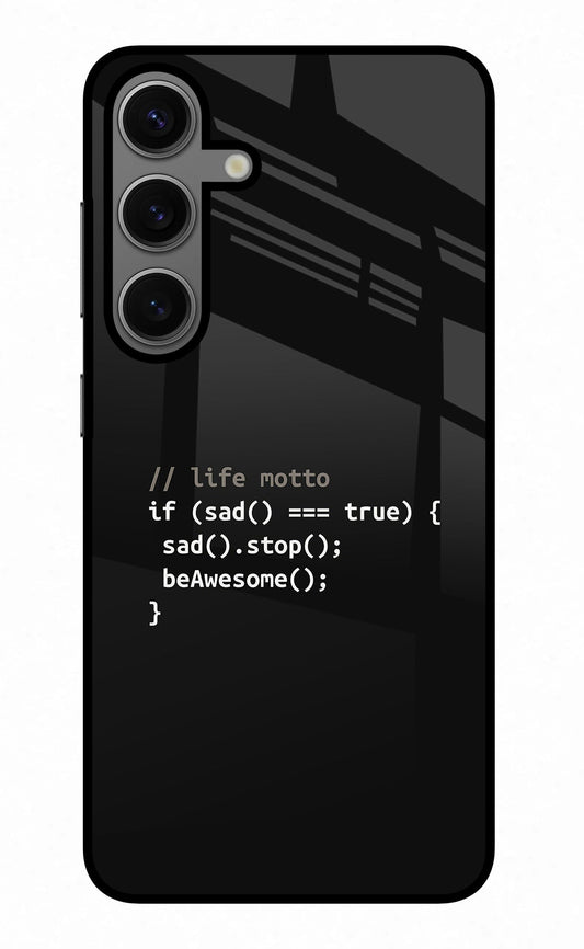 Life Motto Code Samsung S24 Plus Back Cover