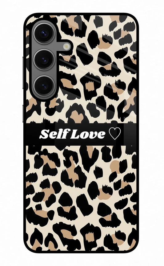 Leopard Print Self Love Samsung S24 Plus Back Cover
