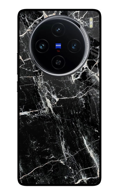 Black Marble Texture Vivo X100 Back Cover